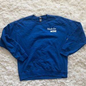 Blue 'Made for MORE' Crewneck- fruits of the spirit